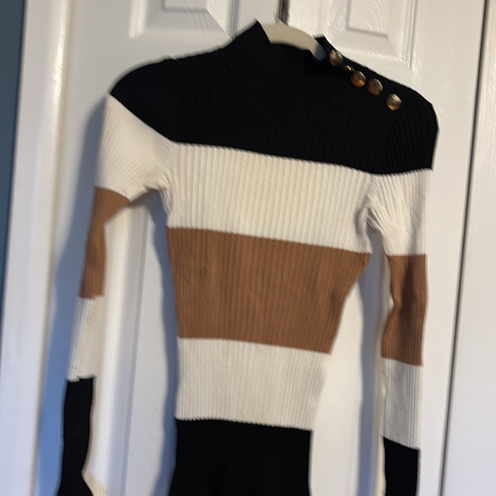 INC International Concepts long sleeve mock neck ribbed sweater size XS  NWOT - Picture 3 of 6